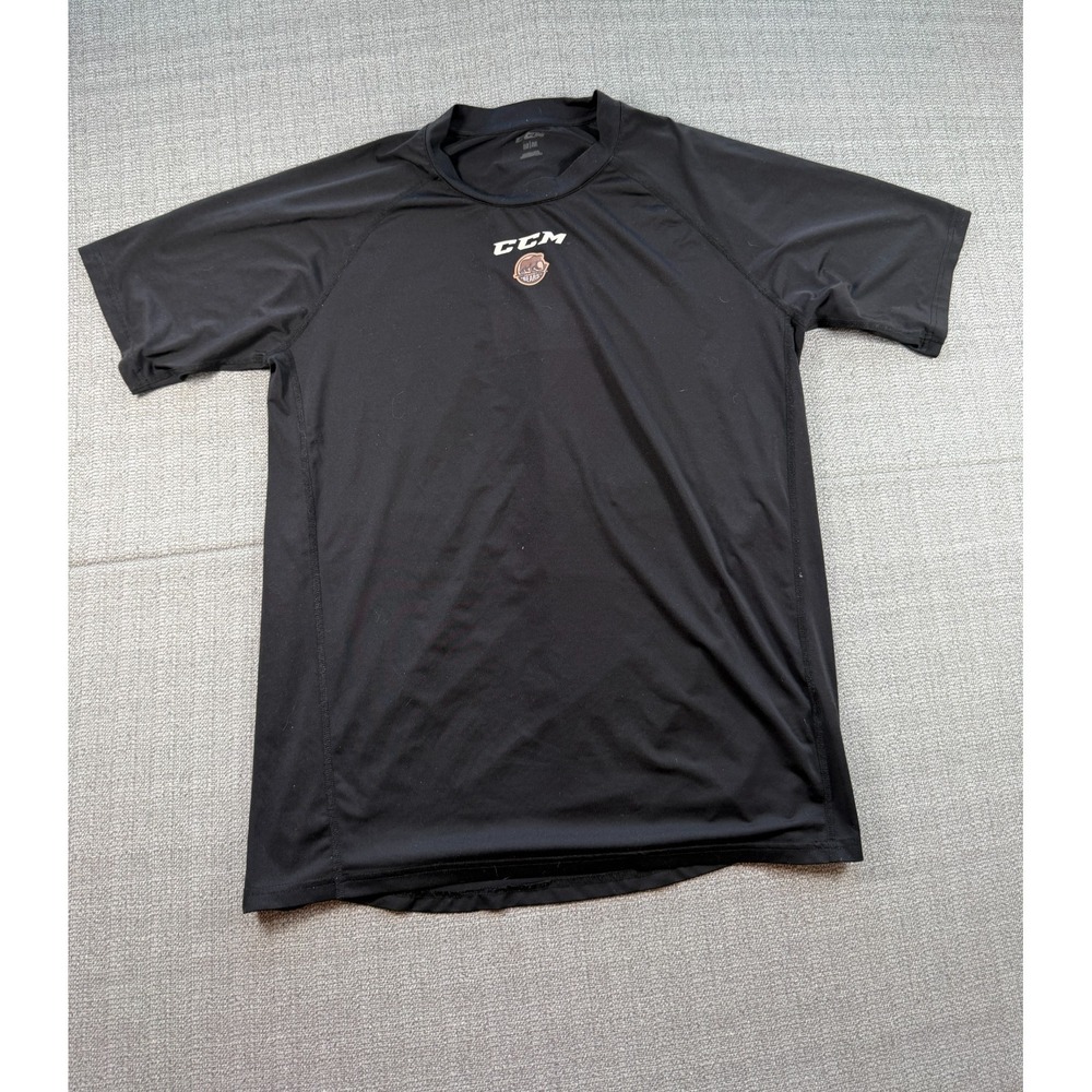 Hershey Bears Compression Base‎ Layer Shirt Men Medium Black CCM Hockey Athletic